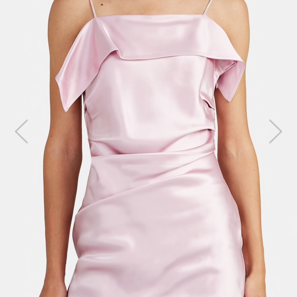 Helmet Lang pink liquid satin tunic top
